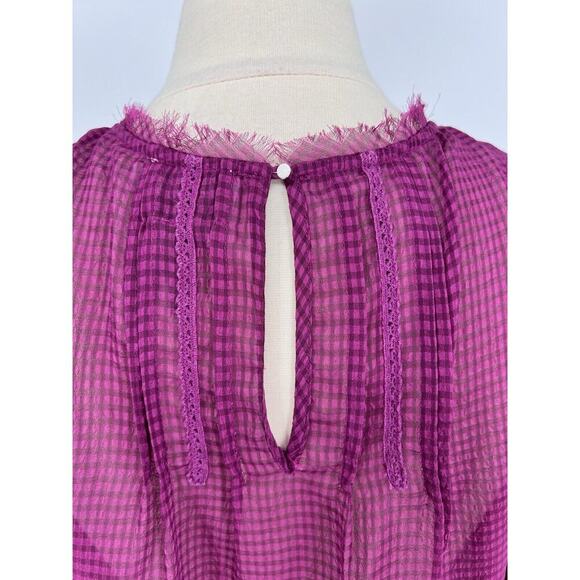 Anthropologie HD In Paris Size 6 Sheer Blouse EUC - Picture 8 of 12